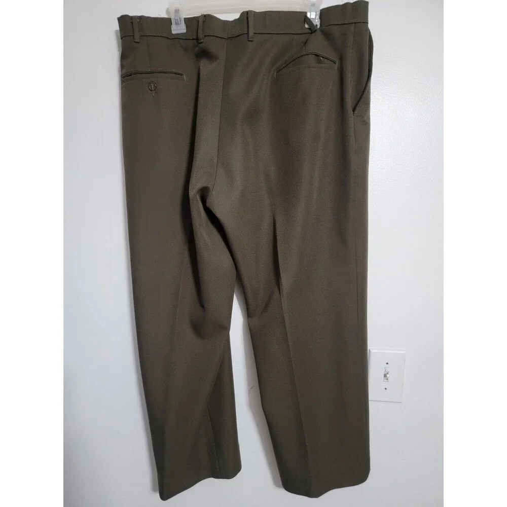Vintage 80s Levi's Action Slacks Mens Pants W40 x I 32 Dk Green Talon Zipper USA
